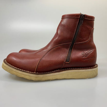 ダナー D914107 サイドジップ ブーツ ワークホース メンズ サイズ8 ブラウン  Danner 約26.0cm【AFC6】