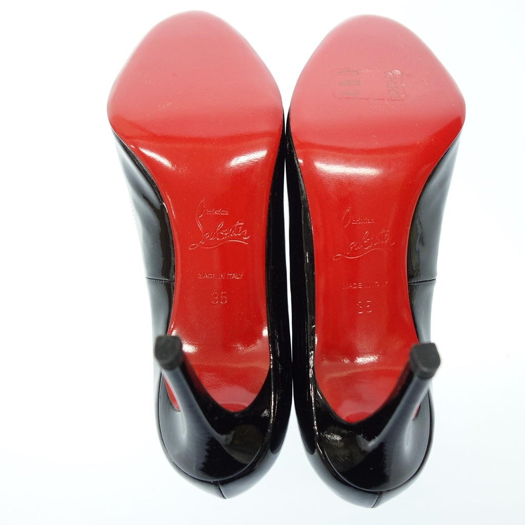 状况非常好◆Christian Louboutin 高跟鞋漆皮女士黑色 尺寸 35 Christian Louboutin [AFD9] 