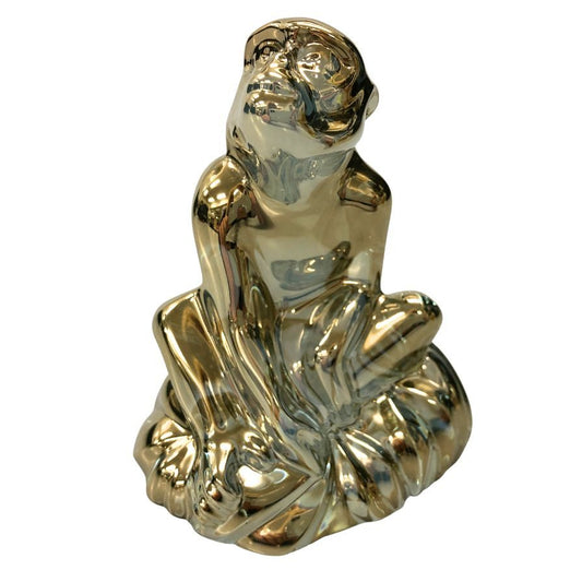 バカラ クリスタルオブジェ 干支 猿 ゴールド Baccarat【AFB55】【中古】