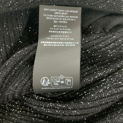 美品◆サンローラン パリ カーディガン ルレックス 23SS ブラック メンズ サイズL 712375 SAINT LAURENT PARIS 【AFB30】