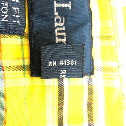 美品◆ラルフローレン ボタンダウンシャツ 90S オールド チェック メンズ サイズM Ralph Lauren 【AFB39】