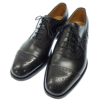 Good condition ◆ JM Weston leather shoes semi-brogue punched cap toe 310 10 last men's black size 7E JMWESTON [LA] 