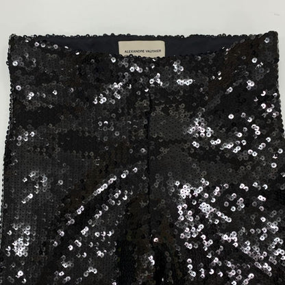 アレクサンドルボーティエ スパンコール ひざ丈パンツ スパッツ レディース サイズ38 ブラック ALEXANDRE VAUTHIER 【AFB16】