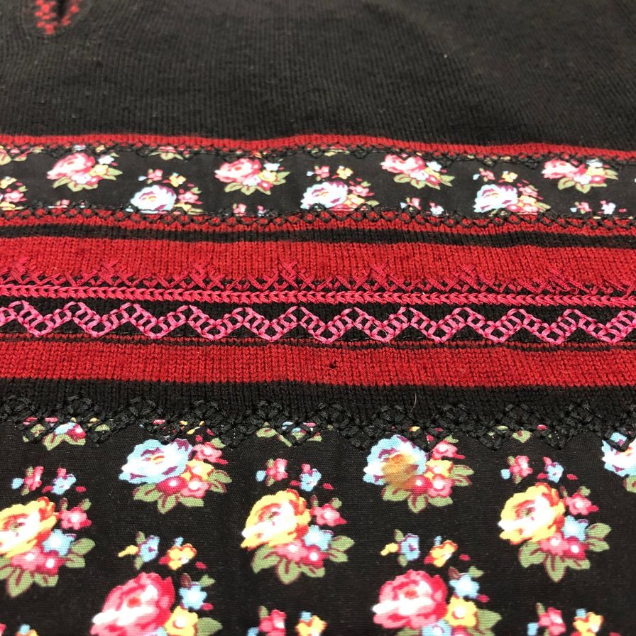 美品◆クリスチャンディオール ノースリーブトップス ブティック ジョンガリアーノ期  刺繍  レディース ブラック サイズ2  Christian Dior 【AFB11】