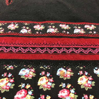 美品◆クリスチャンディオール ノースリーブトップス ブティック ジョンガリアーノ期  刺繍  レディース ブラック サイズ2  Christian Dior 【AFB11】