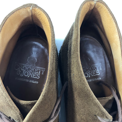 クロケット＆ジョーンズ チャッカブーツ グレンコー スエード ブラウン メンズ サイズUK8E Crockett&Jones ブーツ 約26.5cm【LA】【中古】