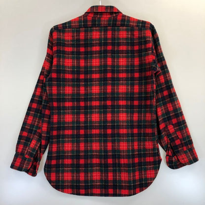 極美品◆ペンドルトン 70S チェックシャツ ウール レッド メンズ サイズM PENDLETON 【AFB11】