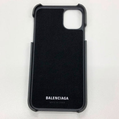 バレンシアガ スマホケース グレー iPhone11用 ユニセックス BALENCIAGA【AFI18-2】【中古】