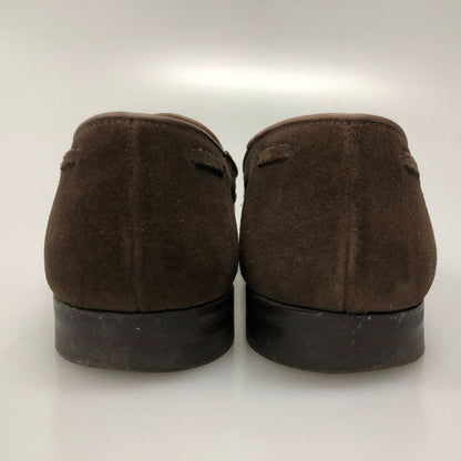 クロケット&ジョーンズ レザーシューズ タッセル ローファー スエード キャベンディッシュ3 ブラウン サイズUK7E CROCKETT&JONES CAVENDISH3 ローファー 約26.5cm【LA】【中古】