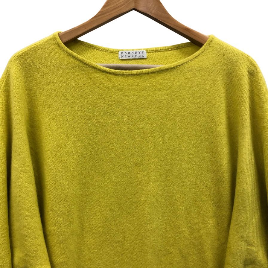 中古◆バーニーズ  ニューヨーク  セーター プルオーバー カシミヤ リブ サイズF イエロー レディース BARNEYS NEWYORK 【AFB22】
