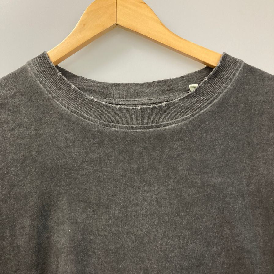 美品◆オフホワイト 半袖Tシャツ ダメージ加工 グレー系 メンズ サイズM OFF WHITE 【AFB3】