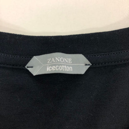 美品◆ザノーネ アイスコットン クルーネック Tシャツ メンズ サイズ 46 ブラック ZANONE 【AFB38】