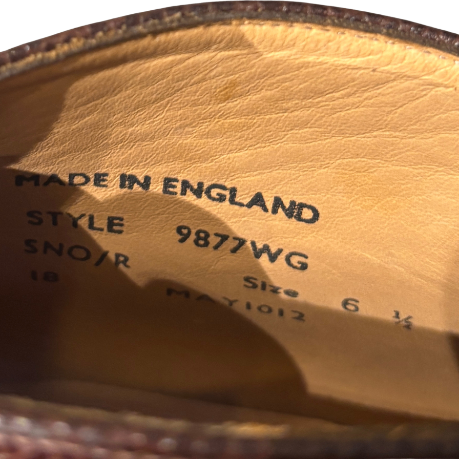 サンダース チャッカブーツ 9877WG ブリットチャッカ グレインレザー  クレープソール ブラウン メンズ サイズ6.5 SANDERS Brti Chukka ブーツ 約25.0cm【LA】【中古】