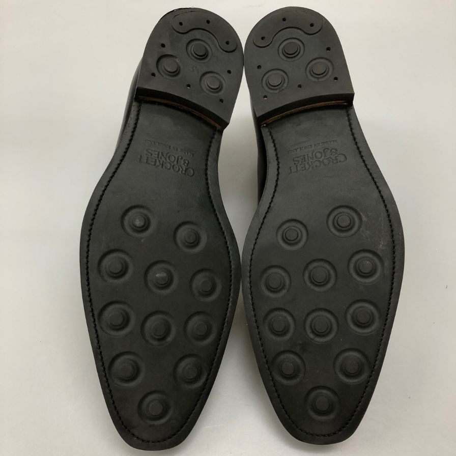 クロケット&ジョーンズ レザーシューズ ALEX プレーントゥ サイズ8 メンズ ブラック CROCKETT&JONES ビジネスシューズ 約26.5cm【LA】【中古】