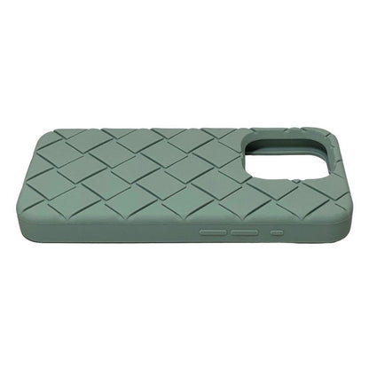 ボッテガヴェネタ iPhoneケース iPhone15Pro ラバー イントレチャート グリーン系 BOTTEGA VENETA【AFI27】【中古】