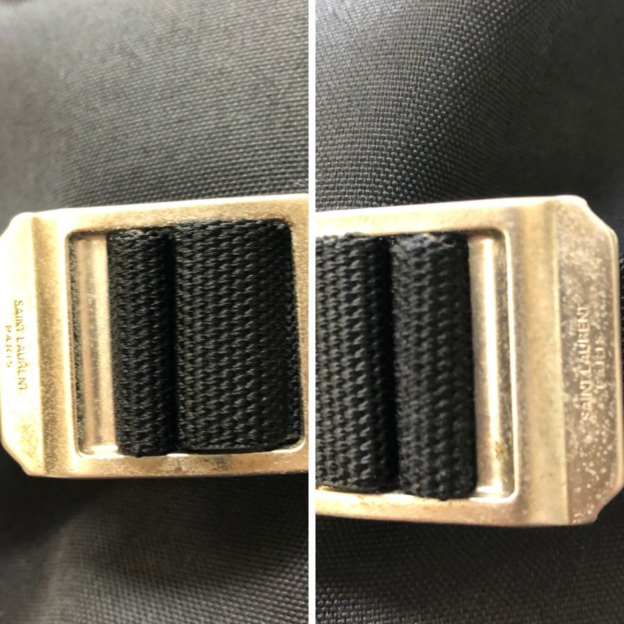 サンローランパリ リビングトン キャンバス×レザー バックパック 484172 ブラック SAINT LAURENT PARIS【AFE5】