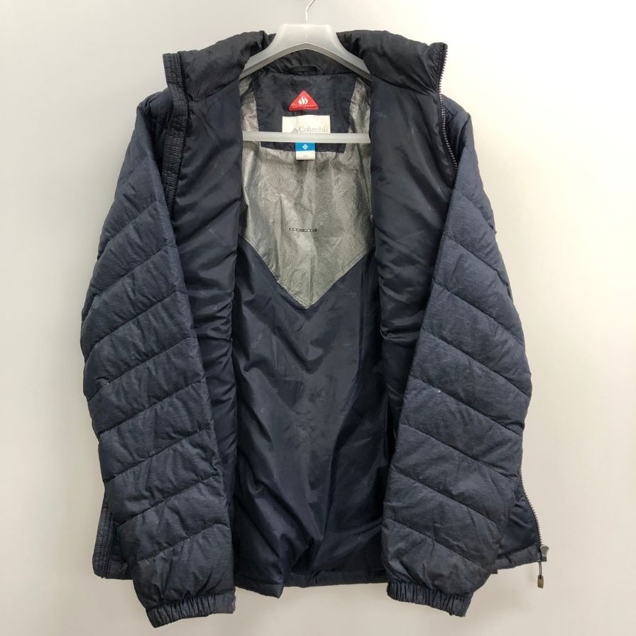 中古◆コロンビア コリア キッズ ダウン アウター OMNI-HEAT サイズXXL ネイビー Columbia 【AFA14】