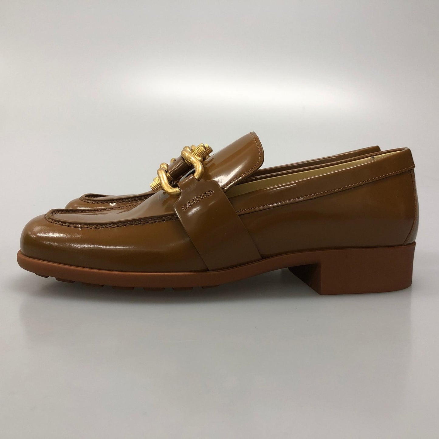 ボッテガヴェネタ ローファー ムッシュ モカシン ブラウン系 レディース サイズ35.5 Bottega Veneta 約22.0cm【AFD12】