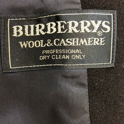 中古◆バーバリー バルカラーコート 90年代 旧タグ ウール×カシミヤ ネイビー メンズ サイズ180  Burberry 【AFF20】