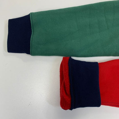 中古◆ポロ ラルフローレン 国内正規 ポロベア プルオーバー パーカー トリコカラー メンズ サイズM ネイビー  Polo Ralph Lauren 【AFB43】