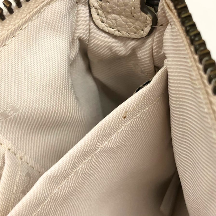 コーチ チェーン ミニ スタッズ ハンドバッグ ポーチ ホワイト COACH【AFE10】