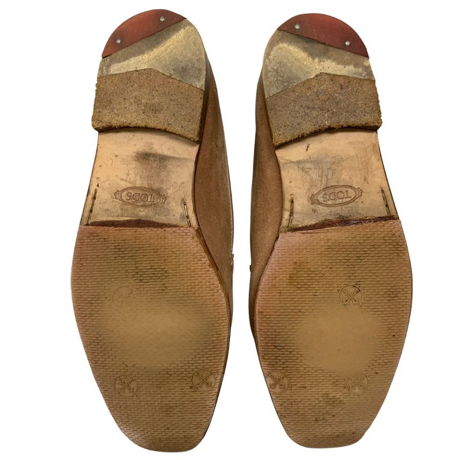 トッズ ドライビングシューズ スエード ベージュ サイズ36 レディース TOD'S 約22.5cm【AFC8】