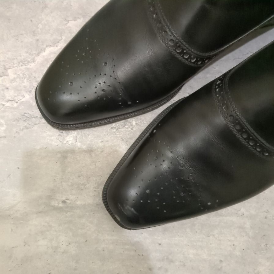 ベルルッティ レザーシューズ シングルモンク 902 ブラック メンズ サイズUK7 Berluti ビジネスシューズ 約25.5cm【LA】【中古】