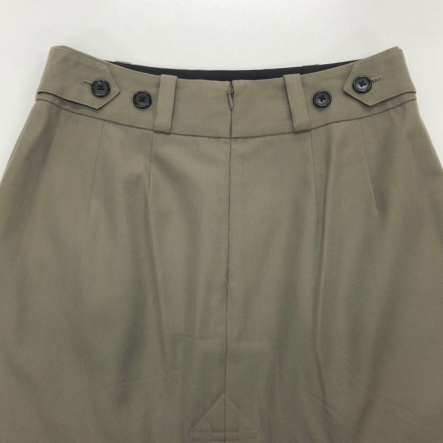 マーガレットハウエル スカート バックスリット カーキ レディース サイズ2 MARGARET HOWELL【AFB18】