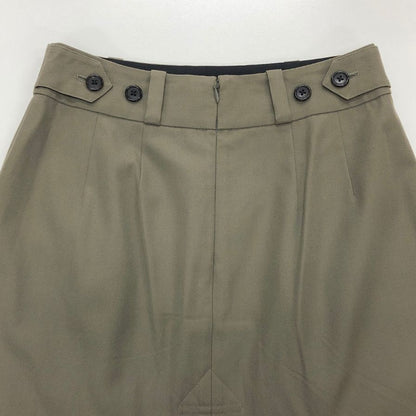マーガレットハウエル スカート バックスリット カーキ レディース サイズ2 MARGARET HOWELL【AFB18】