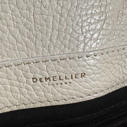 デメリエー ショルダーバッグ ミニ ヴェニス ベニス シボ革 シルバー金具 フリンジ ベージュ DEMELLIER【AFB50】