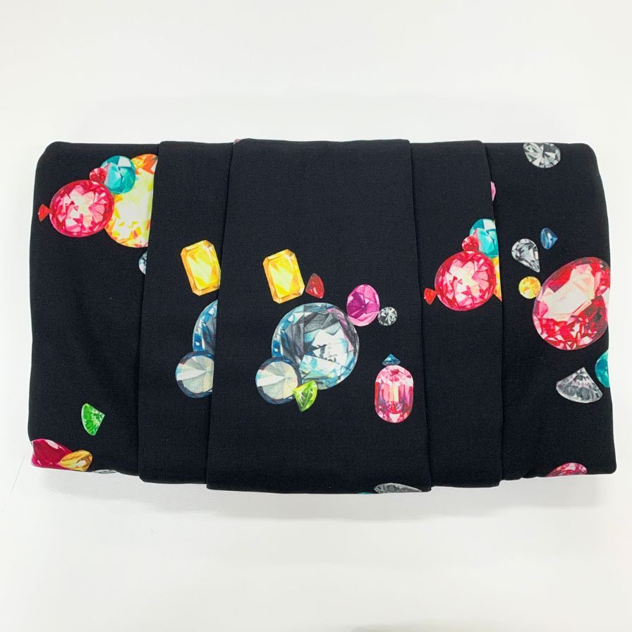 ケイトスペード クラッチバッグ 宝石 総柄 デザイン セカンド 手持ち ブラック Kate spade【AFE10】