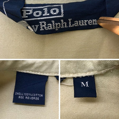 中古◆ポロ ラルフローレン スウィングトップ 90S ベージュ メンズ サイズM Polo RALPH LAUREN 【AFB40】