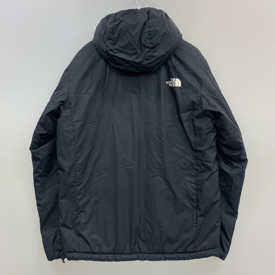 美品◆ザ ノースフェイス リバーシブル NY82180 ダウンジャケット フーディ メンズ カーキ ブラック サイズL THE NORTH FACE 【AFA21】