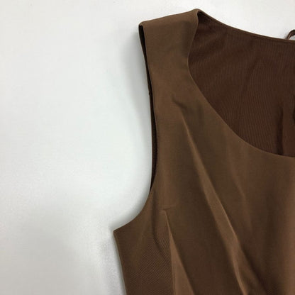 美品◆フォクシーニューヨーク ワンピース ノースリーブ 22641 ブラウン レディース サイズ40 FOXEY NEWYORK 【AFB21】