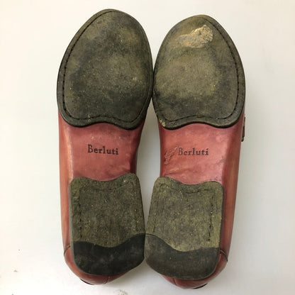 ベルルッティ パティーヌレザー ローファー 3211  ボルドー系 サイズ6 メンズ  Berluti 約24.5cm【AFC43】