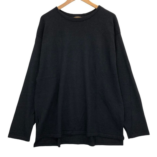 極美品◆コモリ ロングスリーブニット ポートネック ウール和紙 ネイビー メンズ サイズ3 R01-06007 COMOLI 【AFB18】