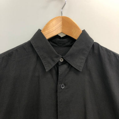 極美品◆コモリ 26SS コモリシャツ KHADI コットン ブラック メンズ サイズ2 D01-02010 COMOLI 【AFB13】