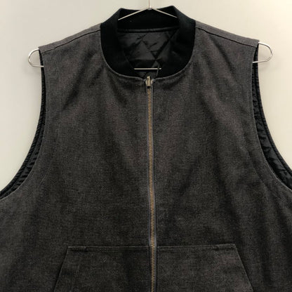 美品◆バーンズアウトフィッターズ ベスト ダックベスト リバーシブル メンズ サイズM グレー ブラック系 BARNS OUT FITTERS 【AFB28】