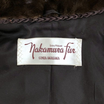 中古◆ナカムラ ファー ミンク ハーフコート ブラウン サイズ13 Nakamura Fur 【AFF20】