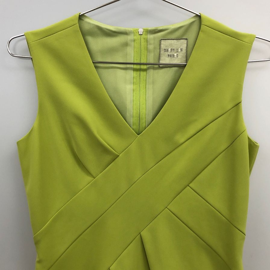 中古◆デイジーリン ノースリーブ ワンピース フレア 33090 レディース サイズ38 グリーン系 DAISY LIN 【AFB43】