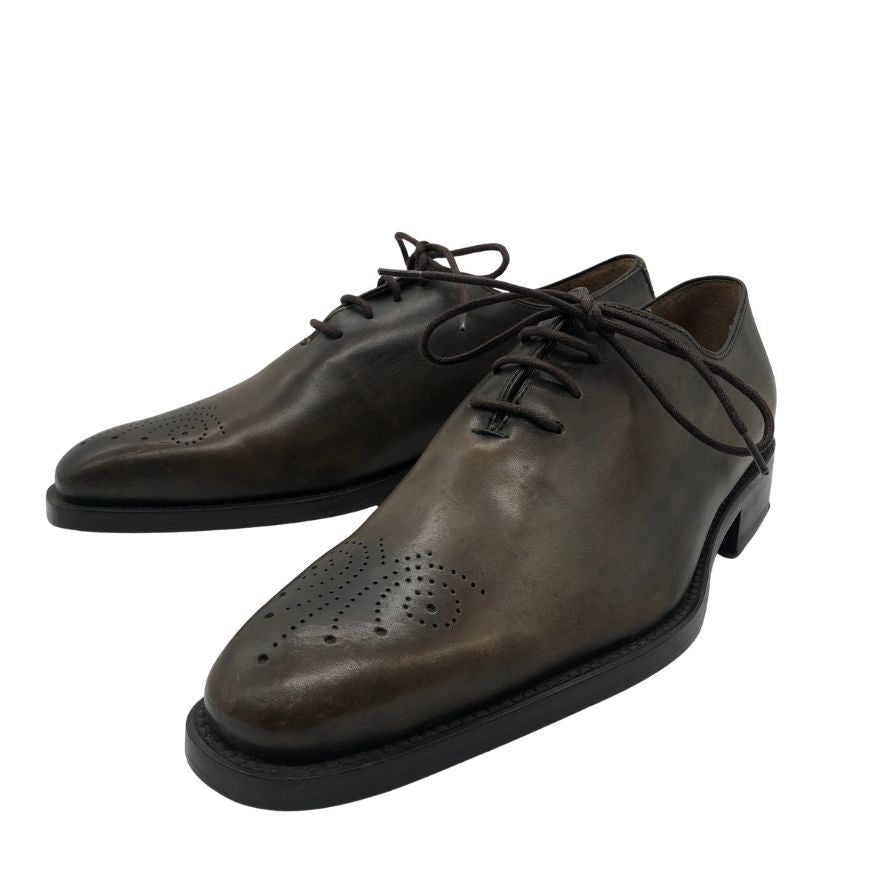 ベッタチーニ レザーシューズ ホールカット 3122 メダリオン メンズ ブラウン系 サイズ38 BETTACCINI 約24.0cm【PTM1】