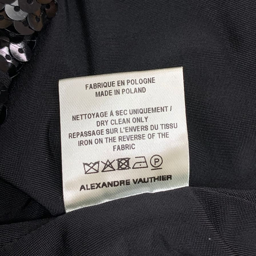 アレクサンドルボーティエ スパンコール ひざ丈パンツ スパッツ レディース サイズ38 ブラック ALEXANDRE VAUTHIER 【AFB16】