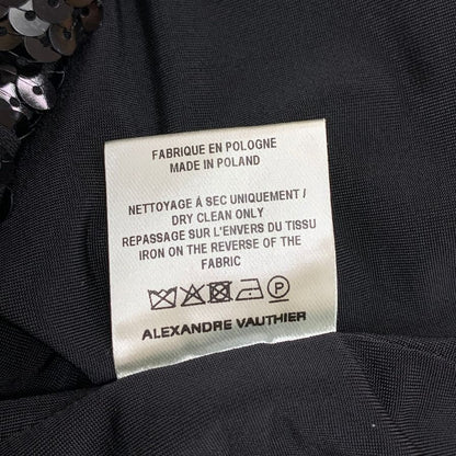 アレクサンドルボーティエ スパンコール ひざ丈パンツ スパッツ レディース サイズ38 ブラック ALEXANDRE VAUTHIER 【AFB16】