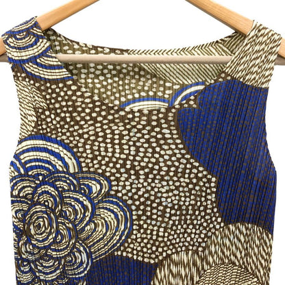 美品◆プリーツプリーズ イッセイミヤケ ノースリーブ 鱗プリーツ レディース サイズ3 PP83-JT712 PLEATS PLEASE ISSEY MIYAKE 【AFB50】