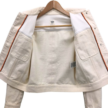 中古◆エルメス デニムジャケット セリエボタン ホワイト レディース サイズ34 HERMES 【AFB32】