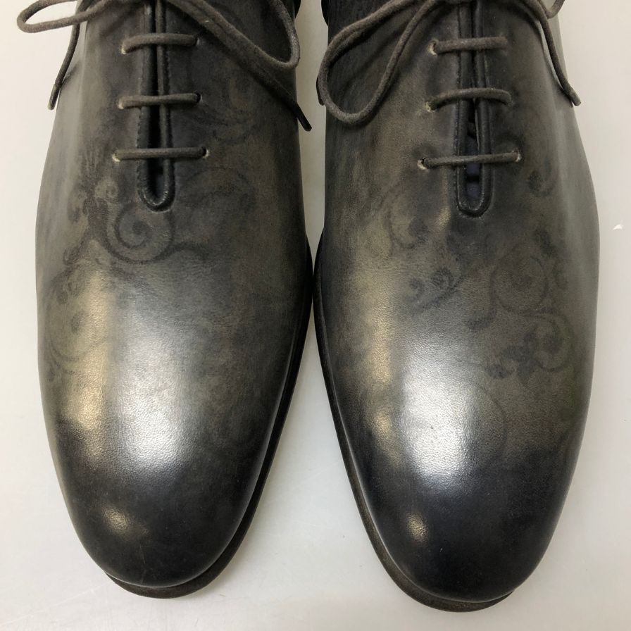 サントーニ  リーフデザイン 14774 61  ドレスシューズ メンズ グレー系 サイズ5.5 Santoni 約24.5cm【AFC44-2】