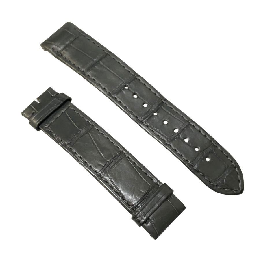 カルティエ 純正腕時計用ベルト レザー クロコ グレー  18mm Cartier【AFI14】【中古】