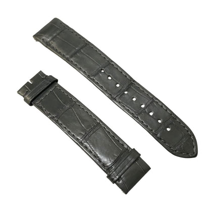 カルティエ 純正腕時計用ベルト レザー クロコ グレー  18mm Cartier【AFI14】【中古】