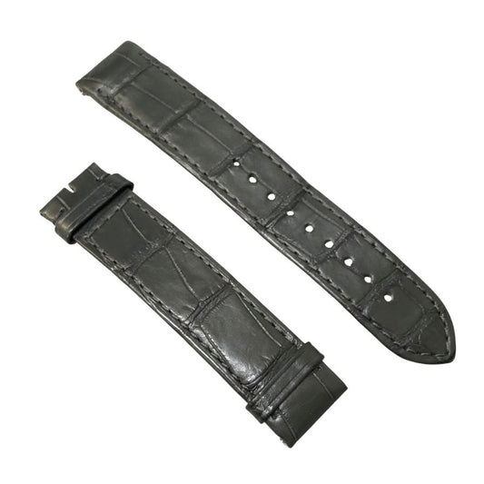 カルティエ 純正腕時計用ベルト レザー クロコ グレー  18mm Cartier【AFI14】【中古】