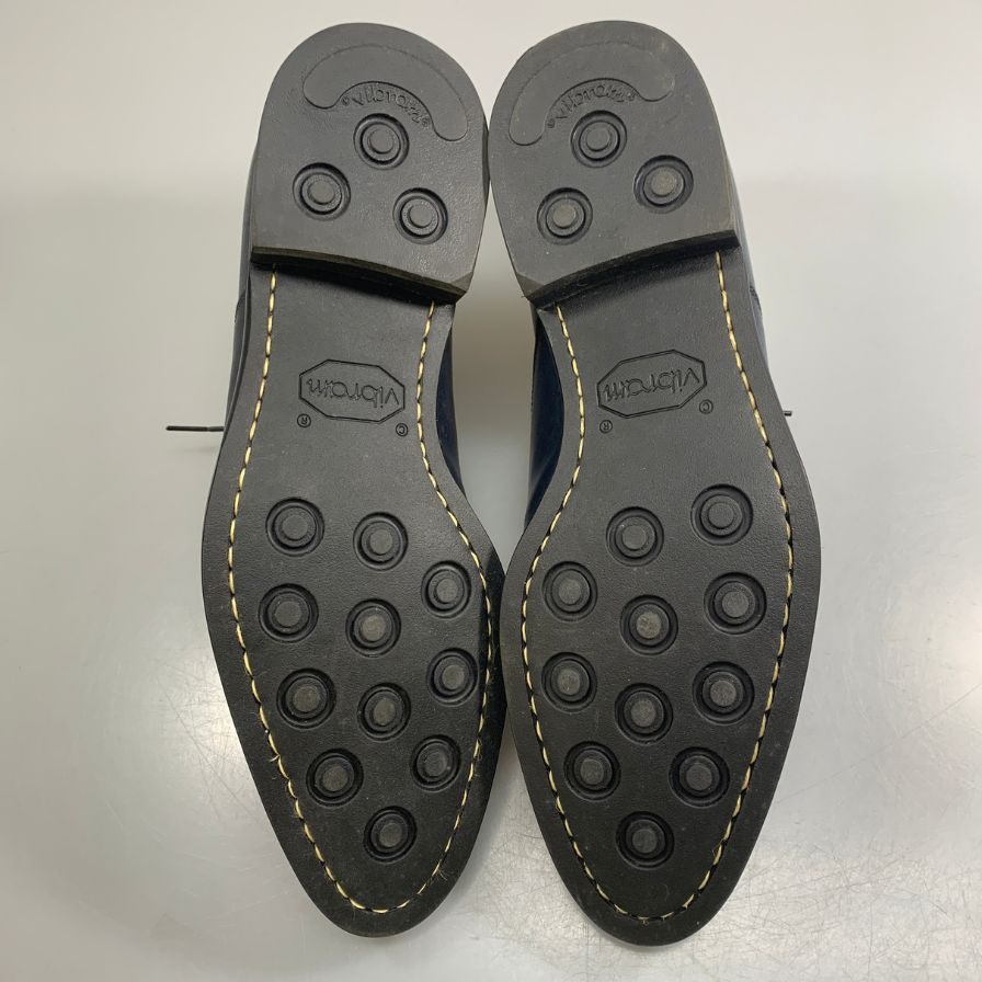 スーツカンパニー＋アサクサジャパン  ストレートチップ パンチドキャップトゥ メンズ ネイビー サイズ25.5  SUITCANPANY＋ASAKUSA JAPAN 約25.5cm【AFC34】